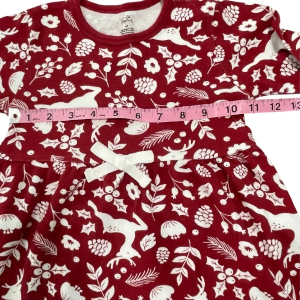 Touched by Nature  Red and White Toddler Girl Dress